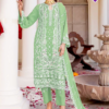 Elegant White Gold Chiffon Ensemble – Code 606