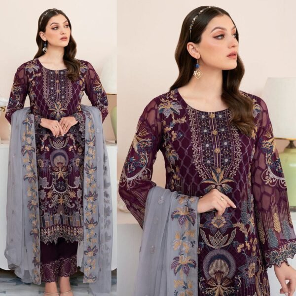 Glamorous Georgette Anarkali Suit with Embroidery & Sequins -Code 211