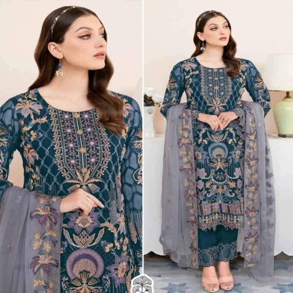 Glamorous Georgette Anarkali Suit with Embroidery & Sequins -Code 211